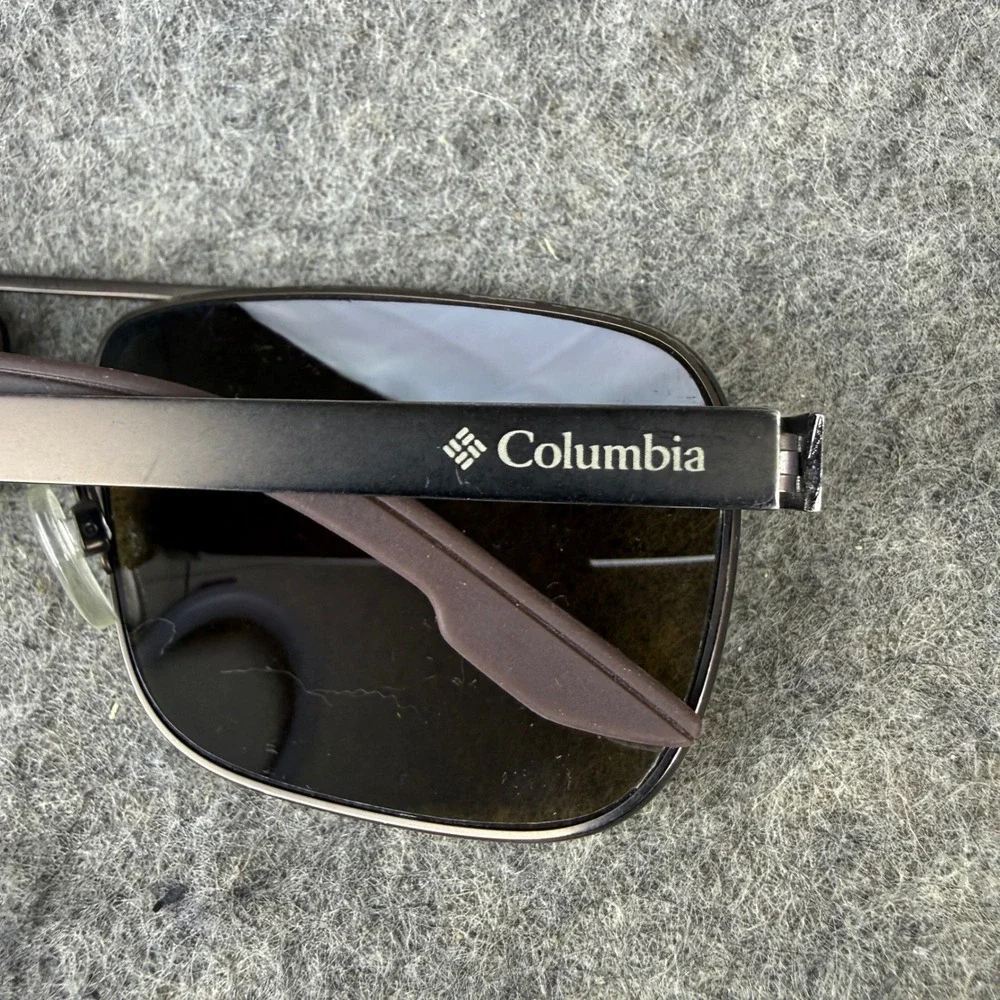 Columbia Trails Edge 200 Sunglasses Gunmetal Aviator Rectangle 61 13 140